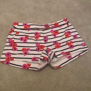 2 for $20 Floral Striped J Crew Shorts
